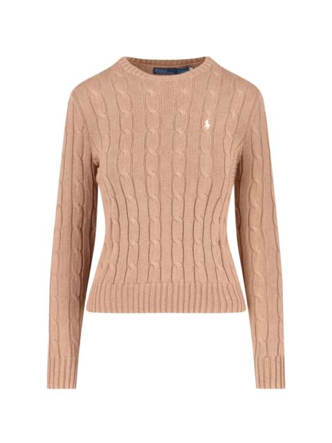 LOGO BRAIDED SWEATER