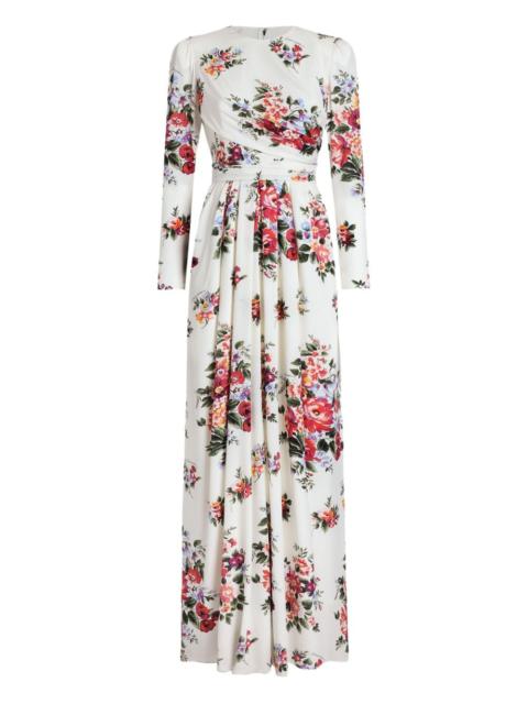 flower bouquet-print maxi dress