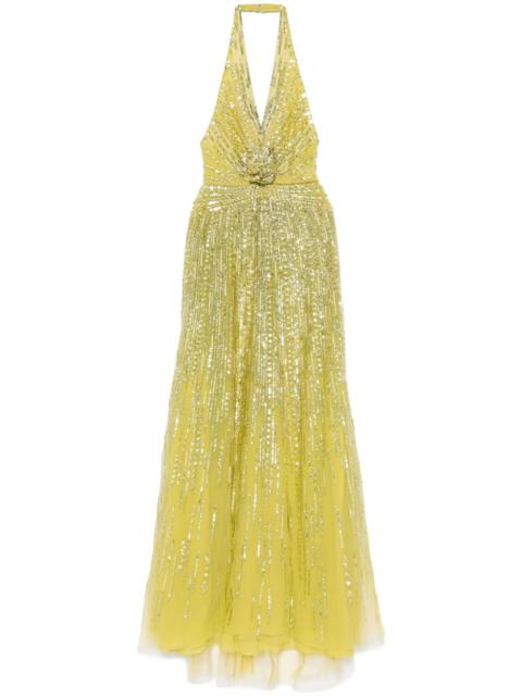 sequinned gown