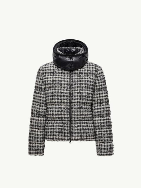 Andronne Tweed Hooded Short Down Jacket
