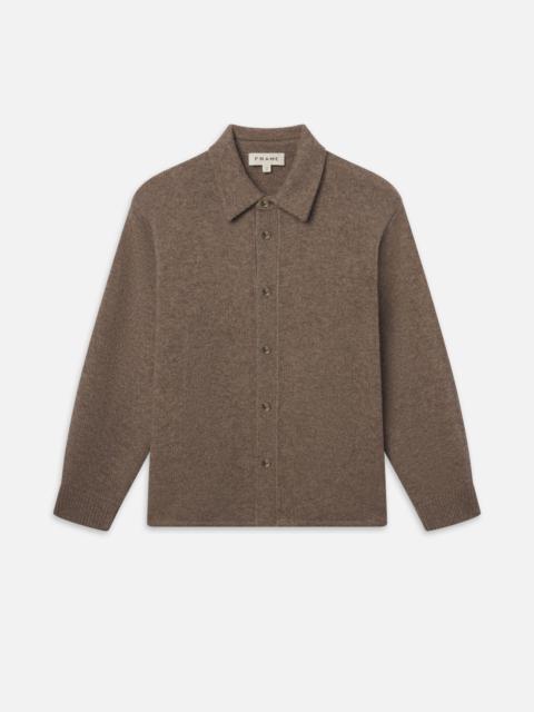 Long Sleeve Shirt Sweater in Dark Taupe
