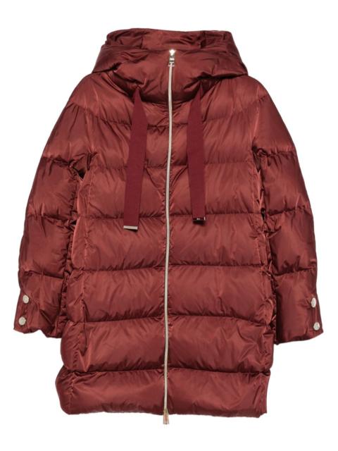 hooded quilted coat