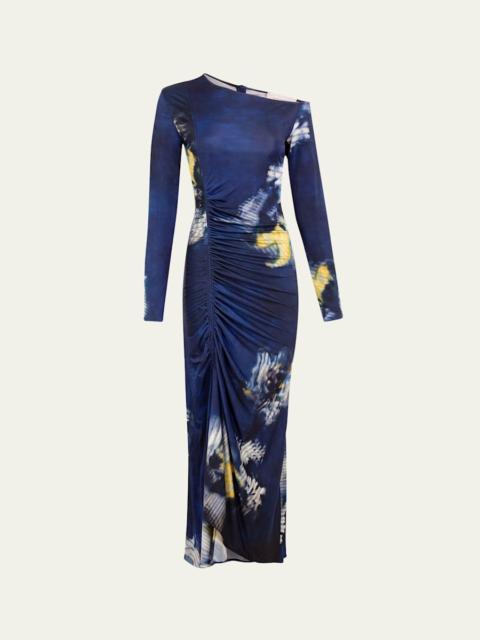 Ilania Off-The-Shoulder Ruched Midi Dress