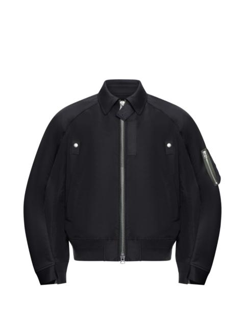 chino zip bomber jacket