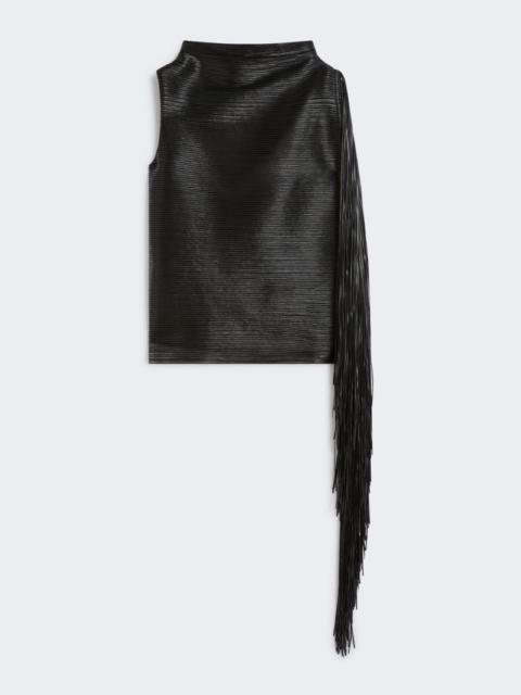 Embroidered tulle tunic - RUNWAY - BLACK