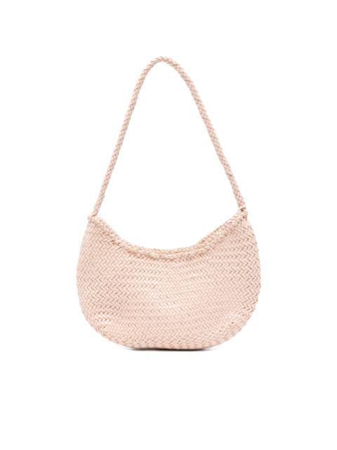 braided leather shoulder bag