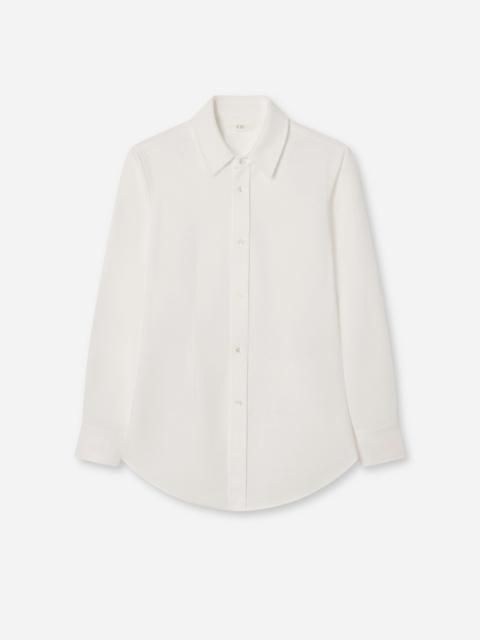 Fitted Button Down Shirt in Cotton Pique