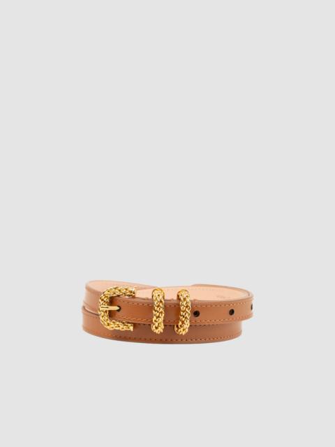 Kat Summer Tan Semi Patent Leather Belt