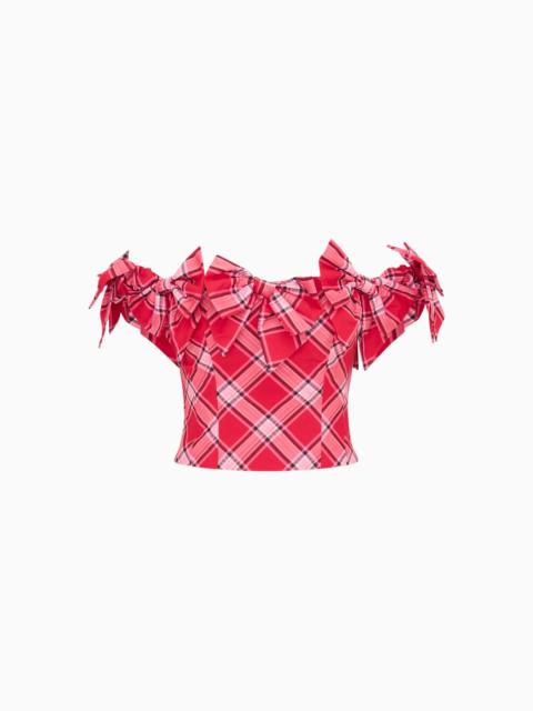 Winston Tartan Taffeta Bow Top