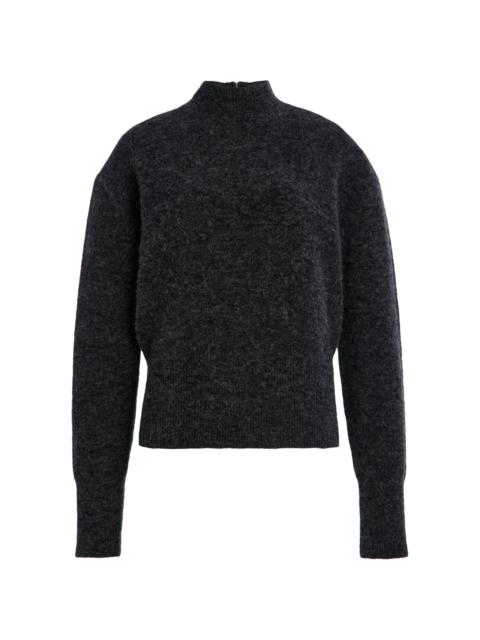 Mélange-Knit Sweater grey