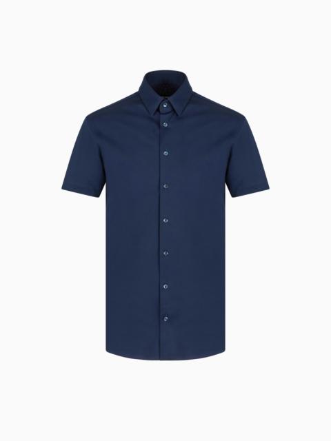 Short-sleeved, cotton-jersey shirt