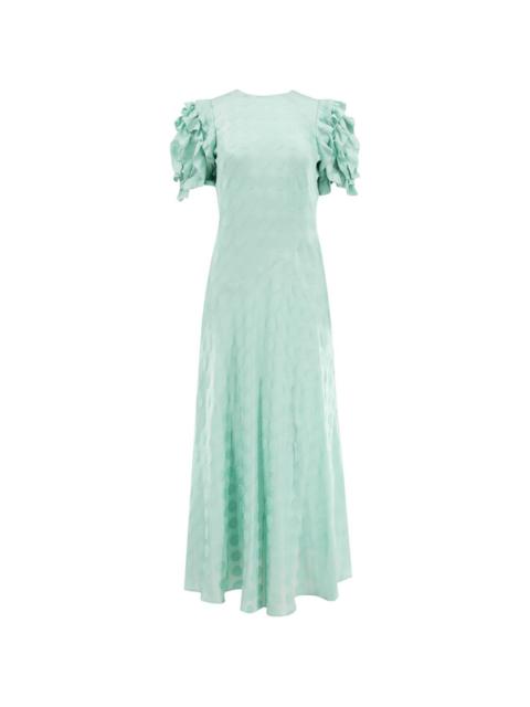 Elvia ruffled-sleeeve dress