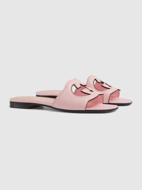 Women's Interlocking G cut-out sandal