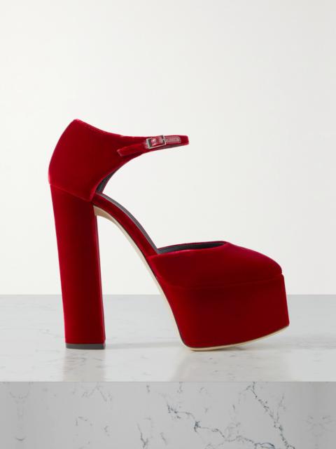 Veronica Velvet Platform Pumps