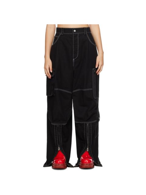 Black Topstitching Jeans