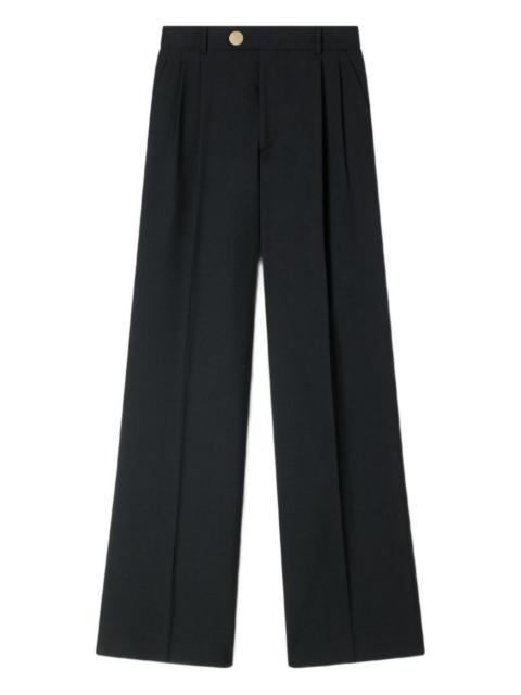 pleated tailored trousers
