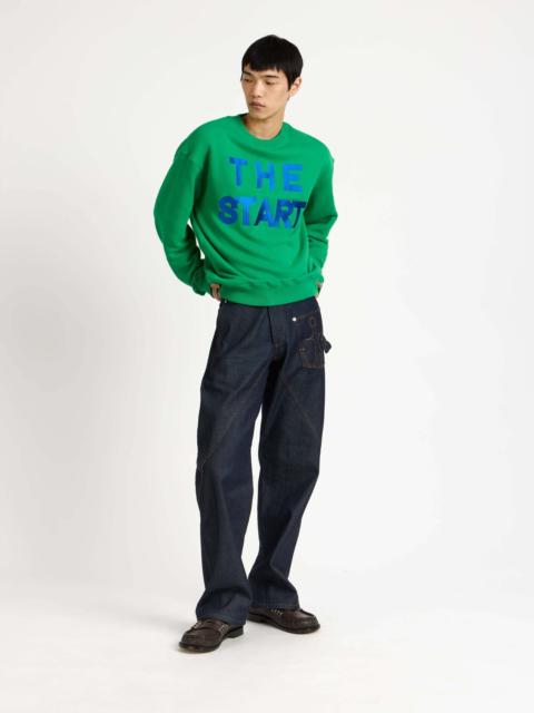 MENS 'THE START' SWEATSHIRT IN BRIGHT GREEN