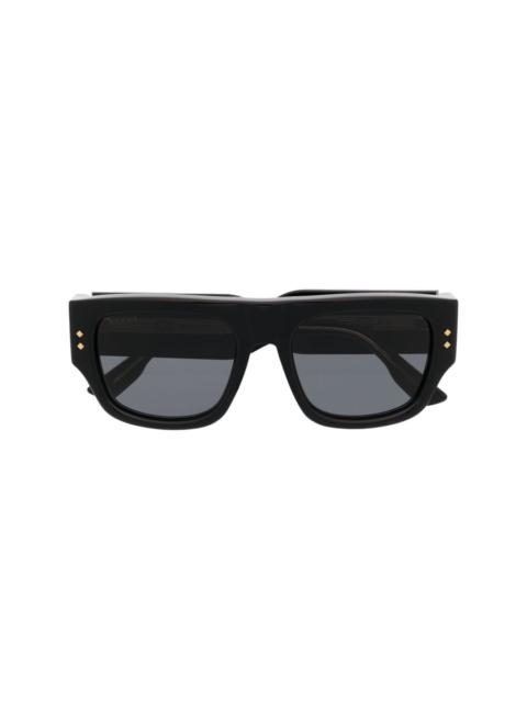 stud square-frame sunglasses