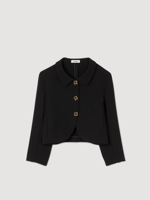 CROPPED JACKET WITH DECORATIVE BUTTONS