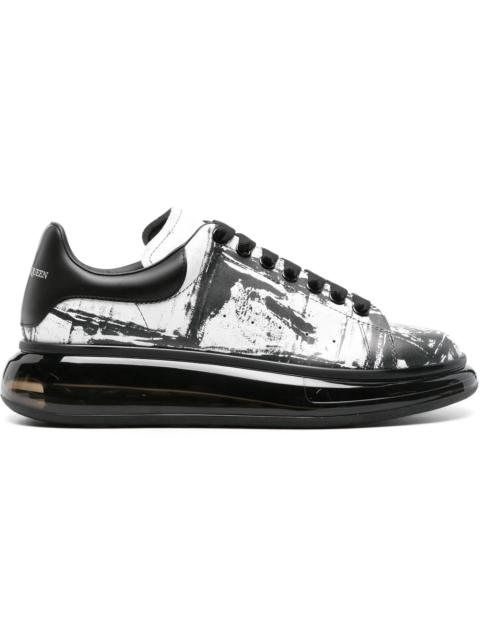 Alexander McQueen Oversized Abstract Print White Black