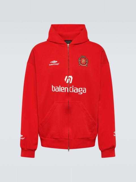 BALENCIAGA Paris Soccer zip-up hoodie - 744457TPVS6 | REVERSIBLE