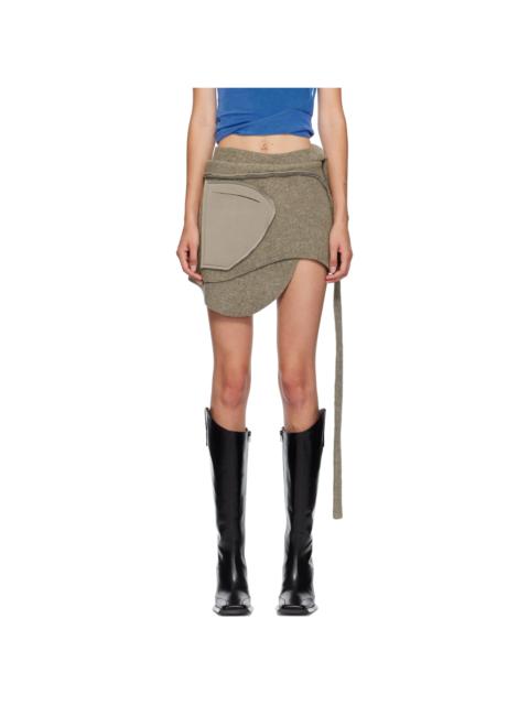 Gray Scuba Miniskirt