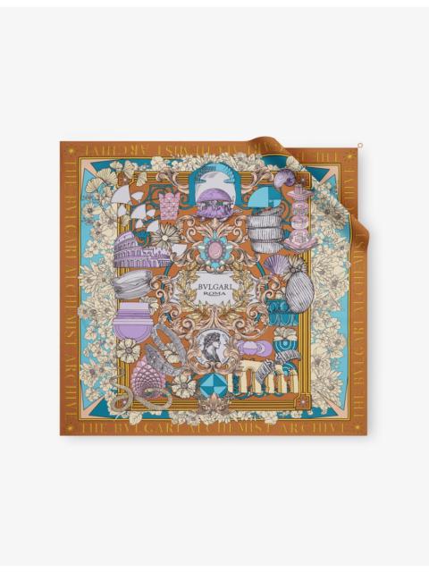 Heritage Graphic-Print Silk Scarf