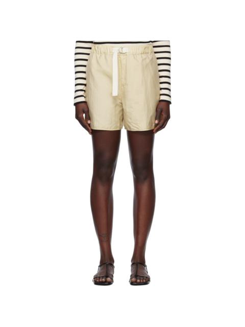 Yellow Regular Fit Shorts