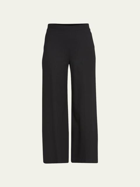 Cropped Flare Trousers