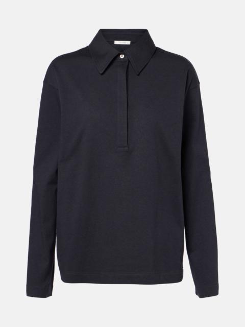 Roddie cotton and silk jersey polo shirt