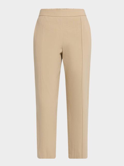 Pull-On Mid-Rise Tapered Pants
