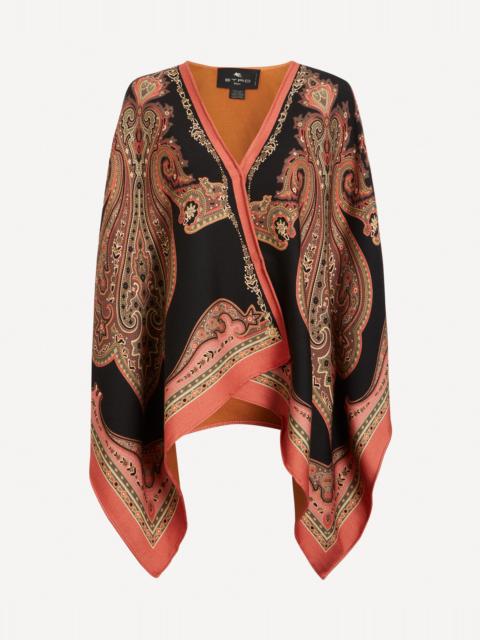 Reversible Wool-Blend Cloth Cape