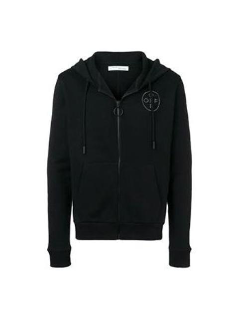 OFF-WHITE SS19 Embellished Logo Hooded Jacket OMBE001R190030101008