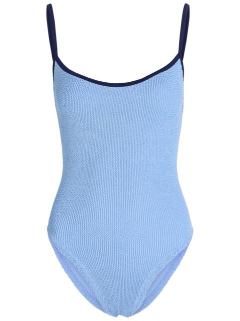 Hunza G Pamela Contrast Crinkle Swimsuit