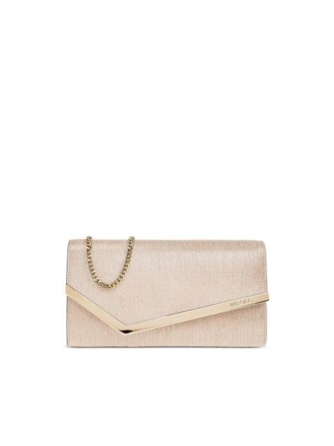 metallic-leather clutch bag