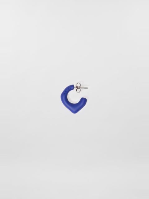 SINGLE METALLIZED EARRING / blue matte