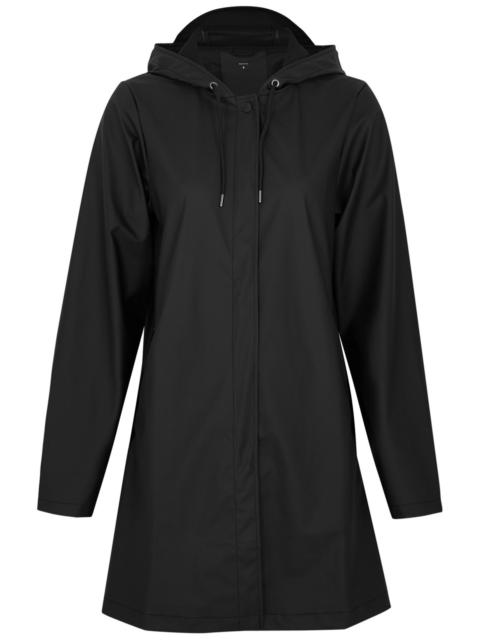 Hooded rubberised jacket