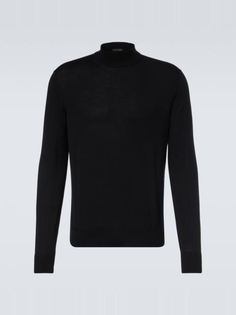 Wool turtleneck sweater