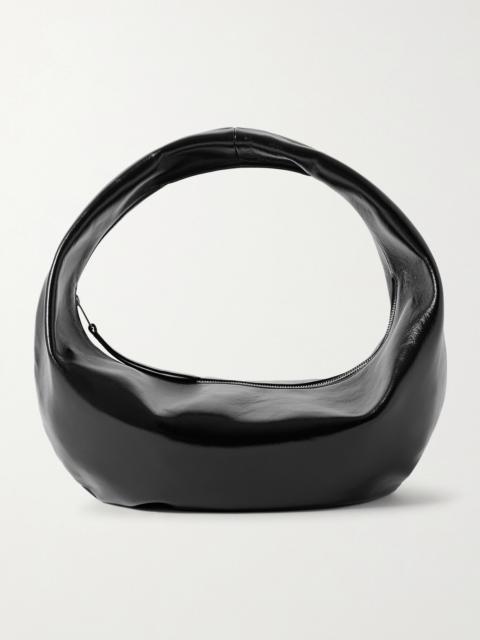 Olivia Medium Crinkled Patent-leather Tote