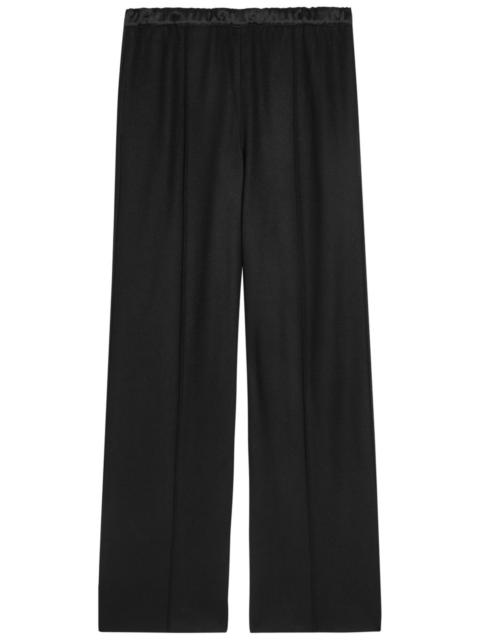 Vince Satin-trim Straight-leg Trousers