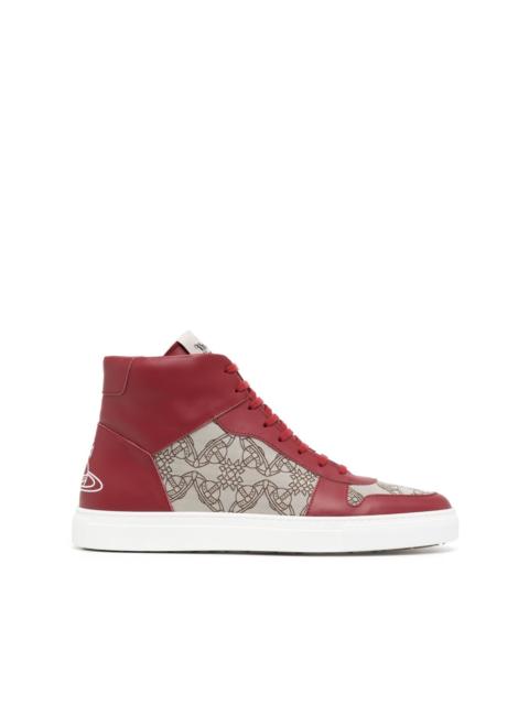 Orb logo high-top sneakers