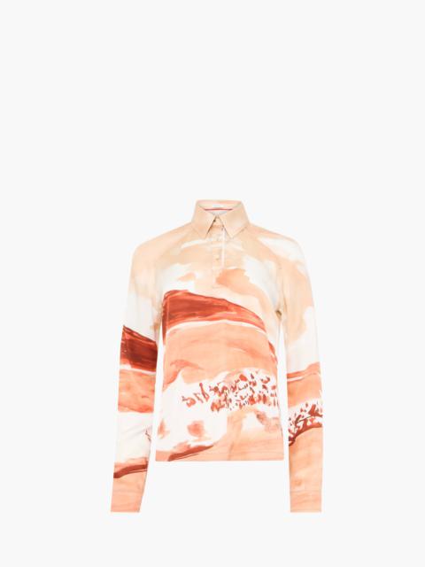 LONG SLEEVE POLO TOP