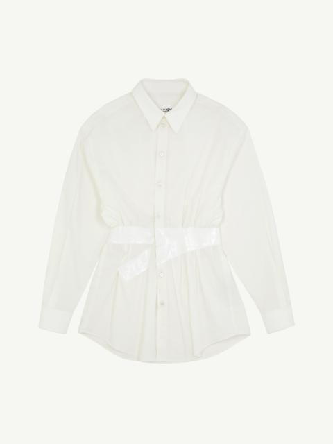 Taped poplin shirt