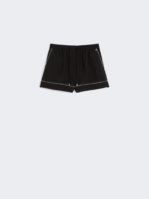 Satin jogger shorts - black