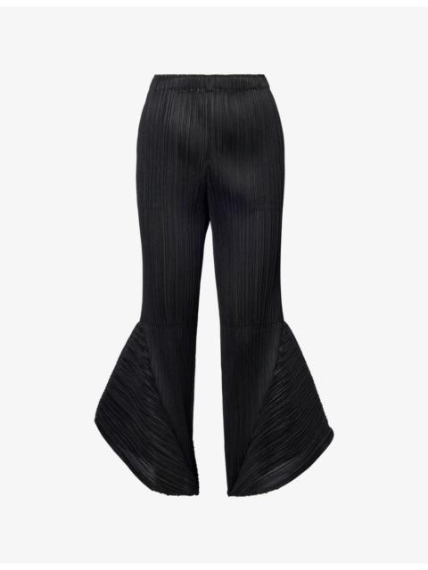 Skyline Flared Pleated Knitted Trousers