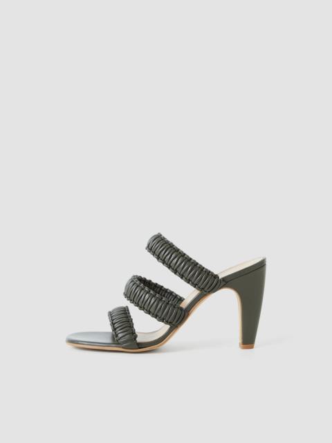 Noor Braided Leather High Heel Sandals