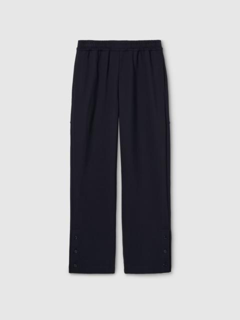 Cotton jersey leisure pants with embroidery