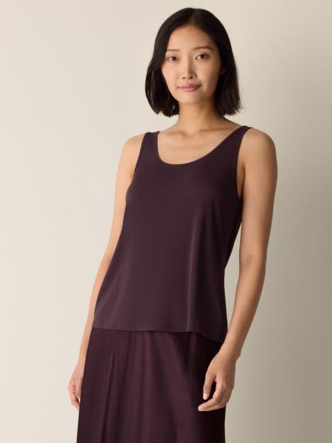 Stretch Silk Jersey Scoop Neck Tank