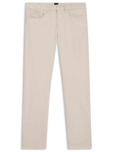 DELAWARE SLIM-FIT TROUSERS IN PATTERNED STRETCH COTTON