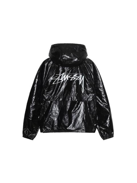 Stussy Beach Shell Coated Ripstop Jacket Black